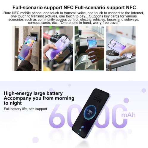 Honor X70i, 8 Go + 256 Go, lecteur d'empreintes digitales intégré, écran 6,7 pouces, MagicOS 9.0, Android 15.0, Dimensity 7025 Ultra Octa Core, réseau : 5G, OTG, NFC (violet) SH916P534-09